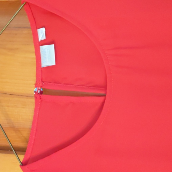 TWIK* babydoll peplum short sleeve round neck keyhole button close blouse - Picture 6 of 11